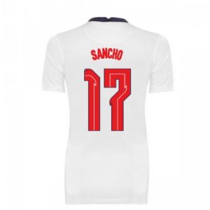 Billigt England Jadon Sancho #17 Replika Hemmatröja EM tröjor 2020 Damer Kortärmad