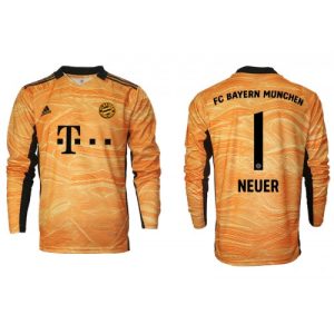 Fuball-Club Bayern Målvakt Manuel Neuer #1 Replika Hemmatröja 2021/22 Orange Herr Långärmad