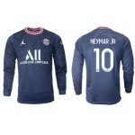 Paris Saint-Germain Neymar Jr #10 Replika Hemmatröja 2021/22 Herr Långärmad Marinblå