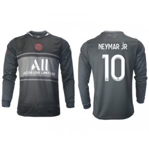 Paris Saint-Germain Neymar Jr #10 Replika Tredje Tröja 2021/22 Grå Herr Långärmad