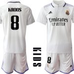 Real Madrid Hemmatröja Barn 2022-23 Kortärmad + Korta byxor med tryck KROOS 8
