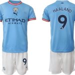 HAALAND #9 Manchester City Hemmatröja Herr 2022-23 Kortärmad + Korta byxor