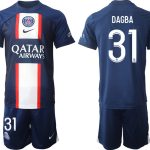 DAGBA #31 Paris Saint-Germain PSG Hemmatröja Herr 2023 Kortärmad + Korta byxor