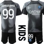 Köpa Paris Saint-Germain PSG Målvakt Barn 2023 svart Kortärmad + Korta byxor med tryck DONNARUMMA 99
