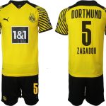 Zagadou 5# Borussia Dortmund Hemmatröja Herr 2023 Kortärmad+ Korta byxor Billigt Fotbollströjor