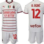 A.REBIĆ #12 Billiga Fotbollströjor AC Milan Bortatröja Herr 2023 Kortärmad + Korta byxor Fotbollströja Set