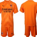 AC Milan Målvaktströja Herr 2023 Fotbollströja Kortärmad + Korta byxor Beställa Fotbollströjor