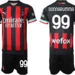 Beställa Fotbollströjor AC Milan Hemmatröja Herr 2023 Kortärmad + Korta byxor med namn DONNARUMMA 99
