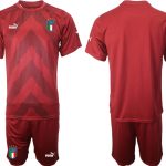Italien Målvaktströja WM 2022 röd Fotbollströjor set För Män fotbollströja set