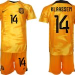 Nya Nederländerna Hemmatröja VM 2022 Herr med tryck KLAASSEN 14