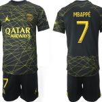 Nya Paris Saint-Germain PSG 2023 Bortatröja för Herr Kortärmad + Korta byxor MBAPPÉ 7