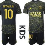 Nya Paris Saint-Germain PSG 2023 Bortatröja Fotbollströjor barn med tryck NEYMAR JR 10
