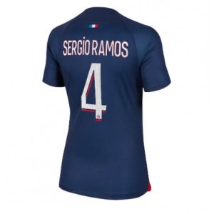 Billiga Fotbollströjor Paris Saint Germain PSG 2023-24 Hemmatröja Kortärmad med tryck Sergio Ramos 4
