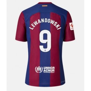 Billiga Fotbollströjor Herr FC Barcelona Hemmatröja 2023-24 Kortärmad Robert Lewandowski 9