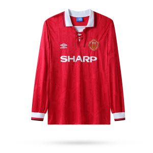 Billiga Fotbollströjor Herr Manchester United 1992/94 Hemma Tröja Långärmad