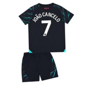 Billiga Fotbollströjor Barn Manchester City Tredje Tröja 2023-2024 Kortärmad shorts Joao Cancelo 7