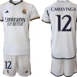 Billiga Fotbollströjor Herr Real Madrid Hemmatröja 2023-24 fotbollströja set CAMAVINGA 12