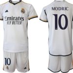 Billiga Fotbollströjor Herr Real Madrid Hemmatröja 2023-24 fotbollströja set MODRIC 10