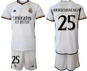 Billiga Fotbollströjor Herr Real Madrid Hemmatröja 2023-24 tröja set med namn ARRIZABALAGA 25
