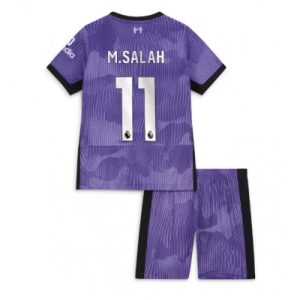Billiga Fotbollströjor Barn Liverpool Tredje Tröja 2023-24 fotbollströja set Mohamed Salah 11