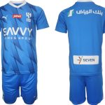 Billiga Fotbollströjor Herr Al-Hilal Hemmatröja 2023-2024 Kortärmad + Korta byxor