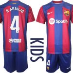 Billiga Fotbollströjor Herr FC Barcelona 2023-2024 Kortärmad shorts R.ARAUJO 4