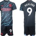 Billiga Fotbollströjor Herr Manchester City Tredje Tröja 23-24 fotbollströja set Erling Haaland 9