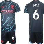 Billiga Fotbollströjor Herr Manchester City Tredje Tröja 23-24 fotbollströja set Nathan Ake 6