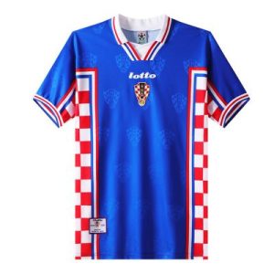 Billiga Fotbollströjor Kroatien 1998 Kortärmad tröja med eget namn
