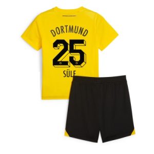 Köpa Matchtröjor Fotboll Barn Borussia Dortmund Hemmatröja 2023-24 fotbollströja set Niklas Sule 25