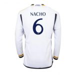 Beställa billigt fotbollströjor Herr Real Madrid Hemmatröja 2023-24 Långärmad Nacho 6