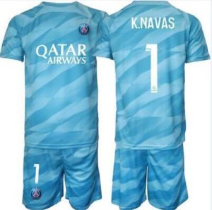 Billiga Fotbollströjor Barn Paris Saint-Germain PSG 2023-24 Kortärmad shorts K.NAVAS 1