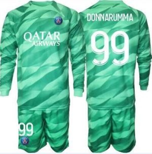 Billiga Fotbollströjor Barn Paris Saint-Germain PSG Hemma Tröja 2023-24 Långärmad shorts DONNARUMMA 99