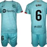 Billiga Fotbollströjor Herr FC Barcelona Tredje Tröja 2023-24 fotbollströja set Gavi 6
