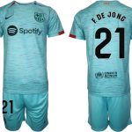Billiga Fotbollströjor Herr FC Barcelona Tredje Tröja 2023-24 Kortärmad shorts Frenkie de Jong 21