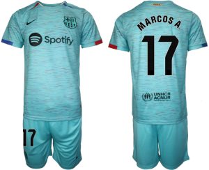 Billiga Fotbollströjor Herr FC Barcelona Tredje Tröja 2023-24 Kortärmad shorts Marcos Alonso 17