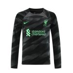 Billiga Fotbollströjor Herr Liverpool Bortatröja 2023-24 Långärmad tröja med eget namn