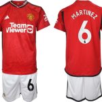 Billiga Fotbollströjor Herr Manchester United Hemmatröja 2023-24 Kortärmad + Korta byxor MARTINEZ 6