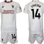 Billiga Fotbollströjor Herr Manchester United Tredje Tröja 2023-24 Kortärmad + Korta byxor ERIKSEN 14