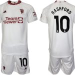 Billiga Fotbollströjor Herr Manchester United Tredje Tröja 2023-24 Kortärmad + Korta byxor RASHFORD 10