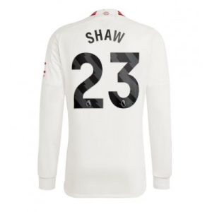 Billiga Fotbollströjor Herr Manchester United Tredje Tröja 2023-24 Långärmad fotbollströjor Luke Shaw 23