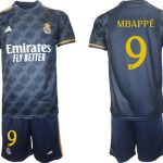 Billiga Fotbollströjor Herr Real Madrid Bortatröja 2023-24 Kortärmad + Korta byxor MBAPPÉ 9