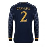 Billiga Fotbollströjor Herr Real Madrid Bortatröja 2023-24 Långärmad Fotbollströjor Med Tryck Daniel Carvajal 2