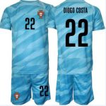 Köpa Fotbollsställ Barn Portugal 2023-24 fotbollströjor med tryck DIOGO COSTA 22