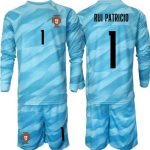 Köpa Fotbollsställ Barn Portugal 2023-24 Långärmad fotbollströjor med tryck RUI PATRICIO 1