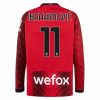 Billiga Fotbollströjor Herr AC Milan Hemmatröja 2023-24 Långärmad Fotbollskläder med namn Zlatan Ibrahimović 11