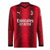 Billiga Fotbollströjor Herr AC Milan Hemmatröja 2023-24 Långärmad tröja med eget namn