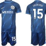 Billiga Fotbollströjor Herr Chelsea Bortatröja 2023-24 fotbollströja set Nicolas Jackson 15