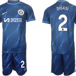 Billiga Fotbollströjor Herr Chelsea Bortatröja 2023-24 Kortärmad + Korta byxor Axel Disasi 2
