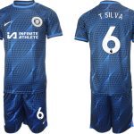 Billiga Fotbollströjor Herr Chelsea Bortatröja 2023-24 Kortärmad + Korta byxor Thiago Silva 6